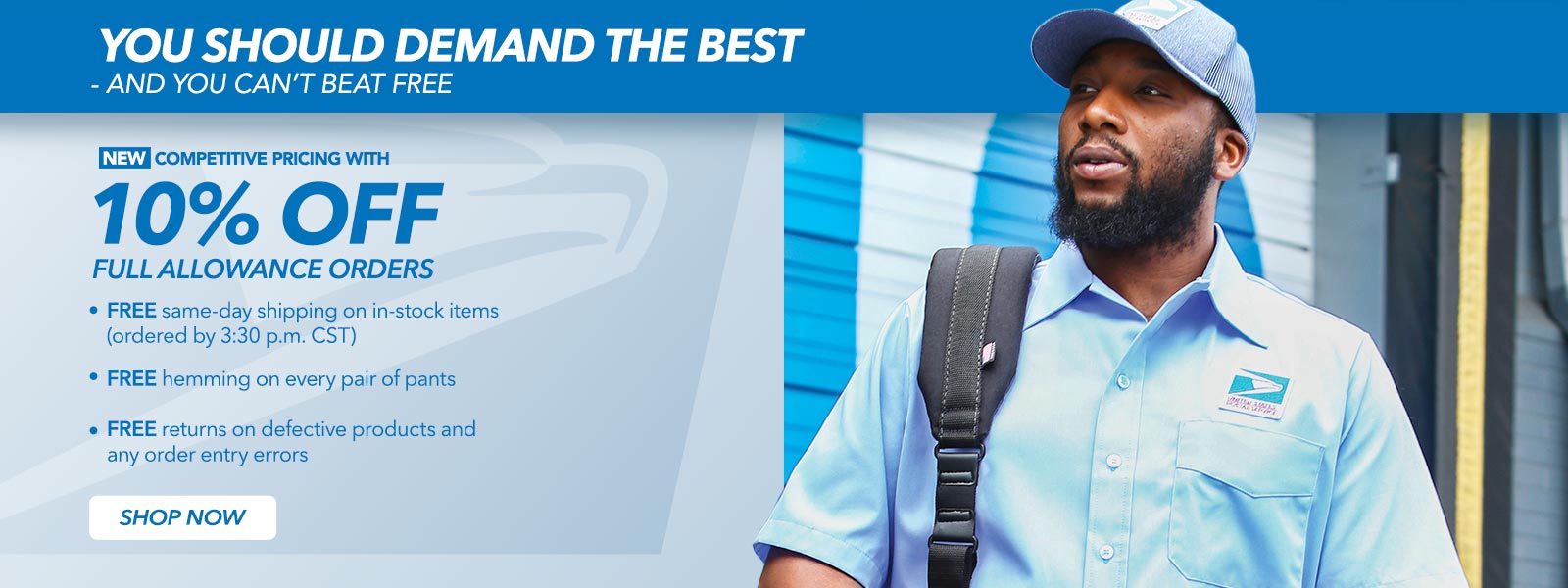 You should demand the best and you can't beat free. New competitive pricing with 10% Off Full Allowance Orders. Shop Now