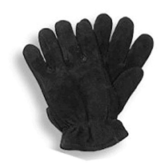 Black Deerskin Fleece Thinsulate Lined Gloves